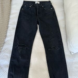 Agolde black distressed jeans